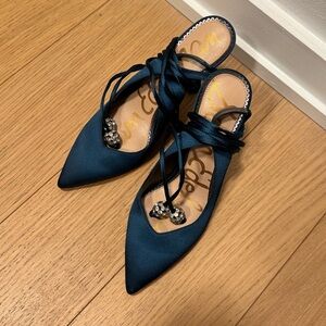 Sam Edelman Navy Blue Women's lace up slingback